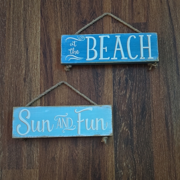 Other - Blue Beach and Fun Wall Signs